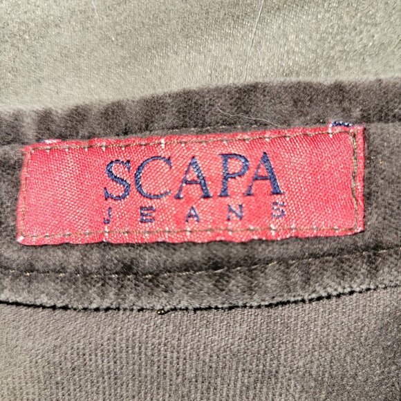 SCAPA Velour Black Fit & Flare Black Skirt Y2K 90'S Academia Outdoor Relaxed 40 - Picture 4 of 5